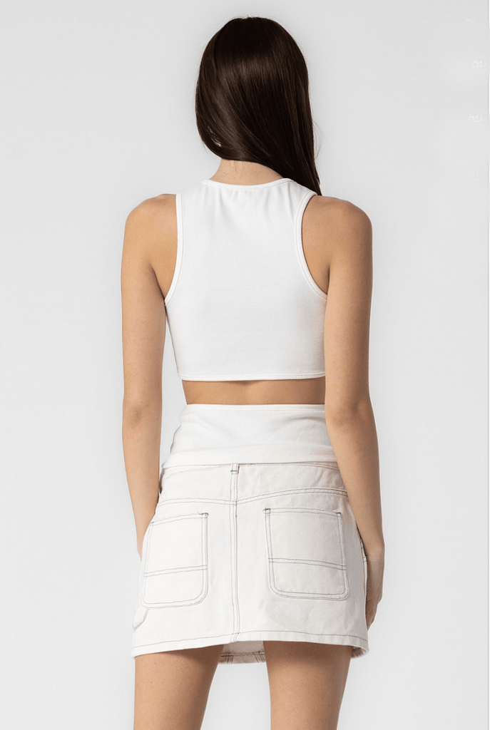 White Carpenter Mini Skirt