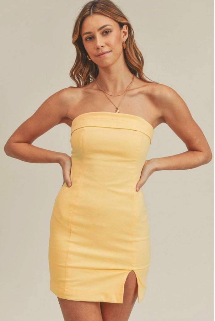 Yellow Mini Dress